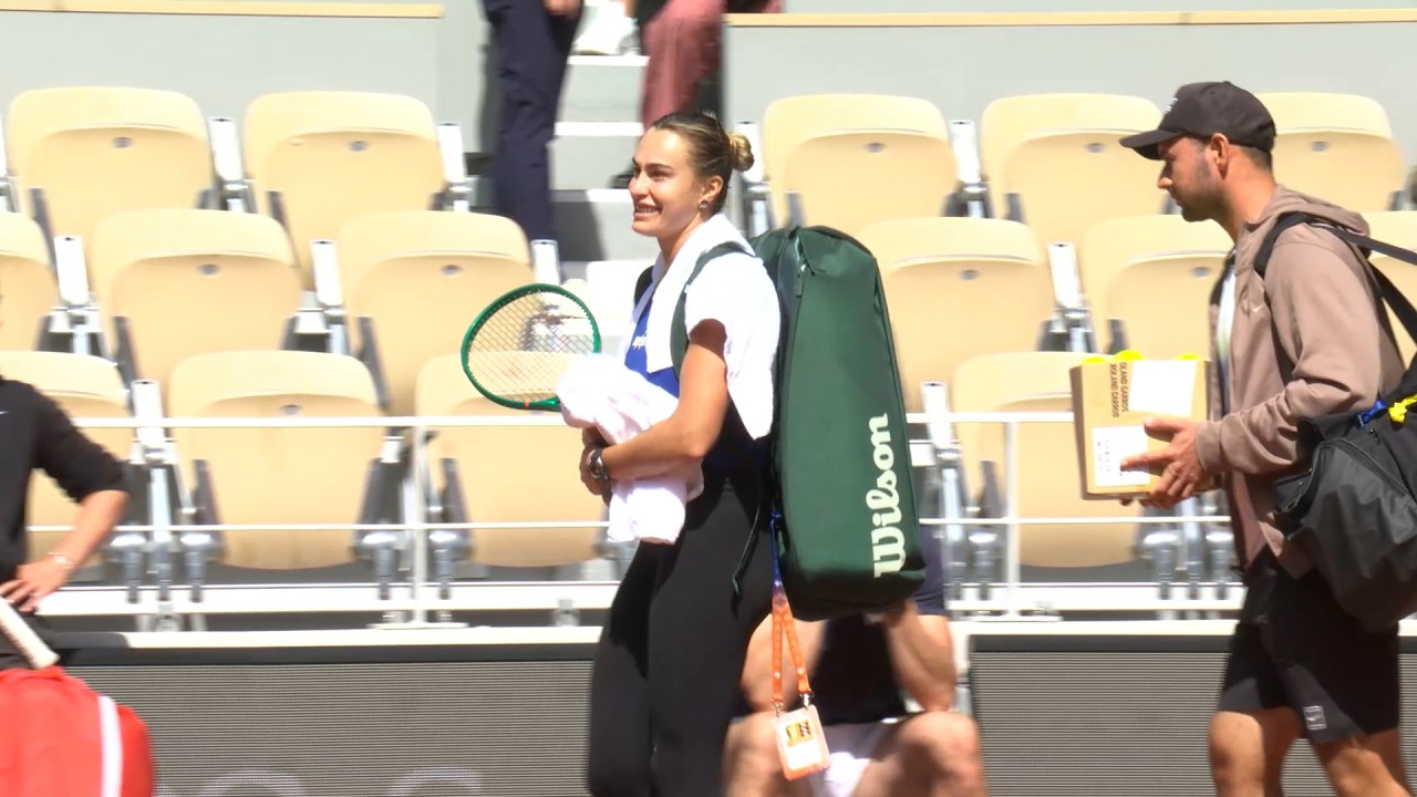 Roland-Garros 2026 - Aryna Sabalenka and Karolina Muchova Practice Session on Thursday, May 21