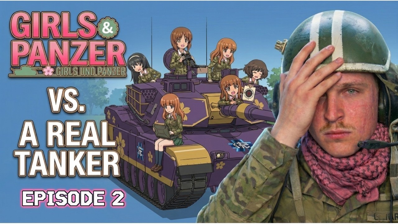 Ein echter Panzerfahrer verf&auml;llt langsam dem Wahnsinn, w&auml;hrend er Girls und Panzer schaut