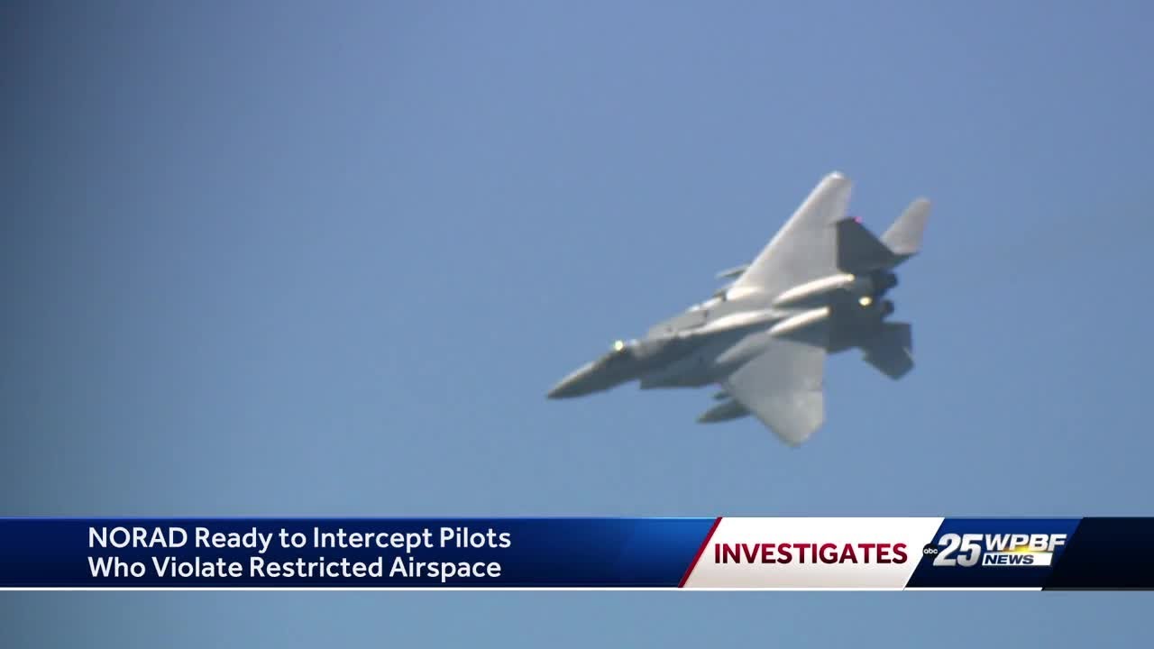 What happens when a private plane violates airspace near President Trump?