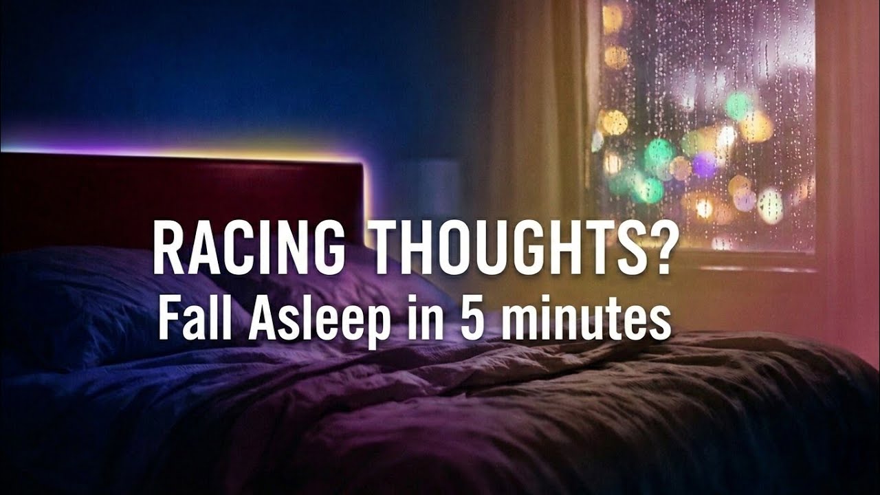 Deep Sleep Music | Heavy Rain 1 Hour | Calm Racing Thoughts at Night