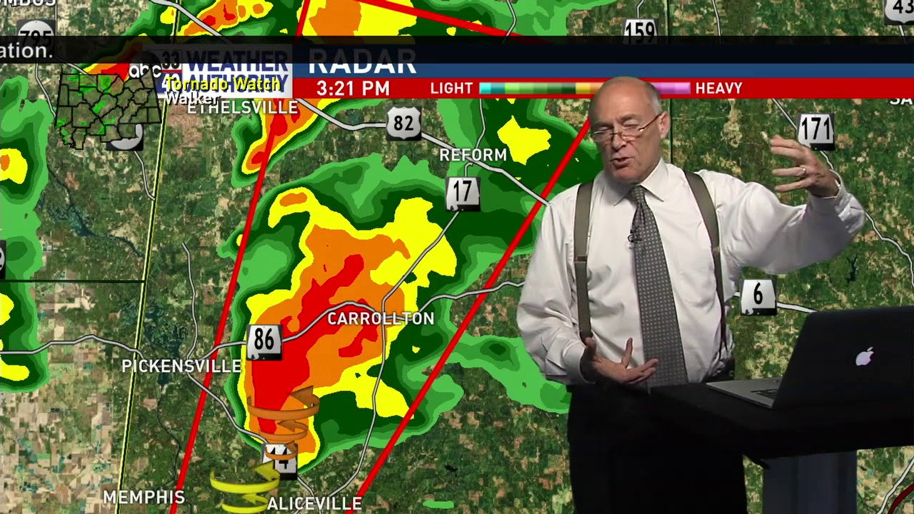 ABC 33/40 Tornado Coverage August 31, 2017