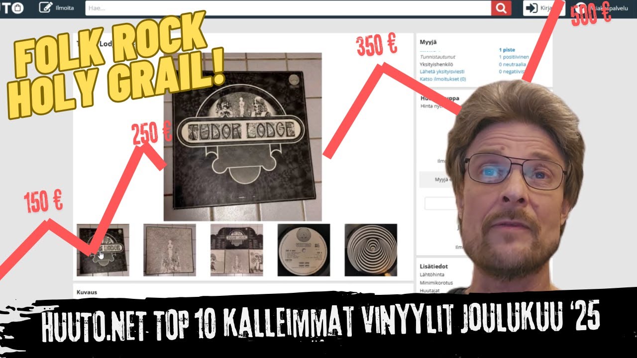 Huuto.net TOP 10 Kalleimmat Myydyt Vinyylit Joulukuu 2025 + Lokakuu