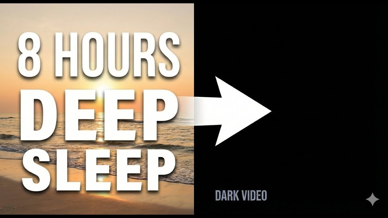8 HOURS Ocean Waves for Sleep: Dark Screen • Ocean City, MD (No Screen Glare)