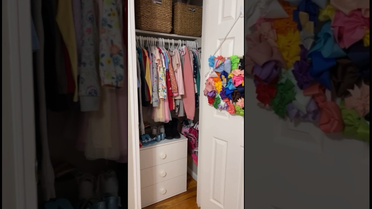 BEST way to organize a SMALL closet #organizewithme #organization #closetorganization #bedroominspo