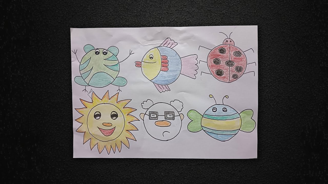 Drawing with shapes | How to draw with shapes | Education shapes drawing. Education video | Projects