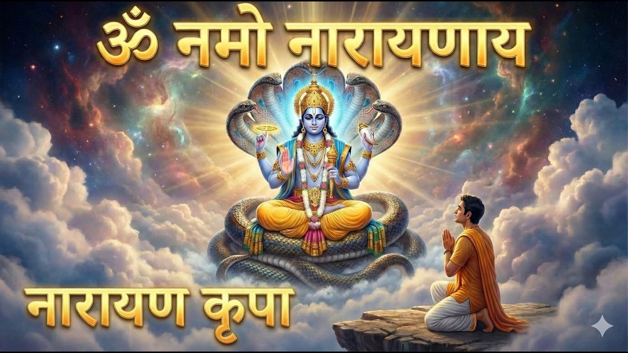 ॐ नमो नारायणाय 108 बार 🔔 | शान्ताकारं भुजगशयनं | विष्णु मंत्र से मन को शांति