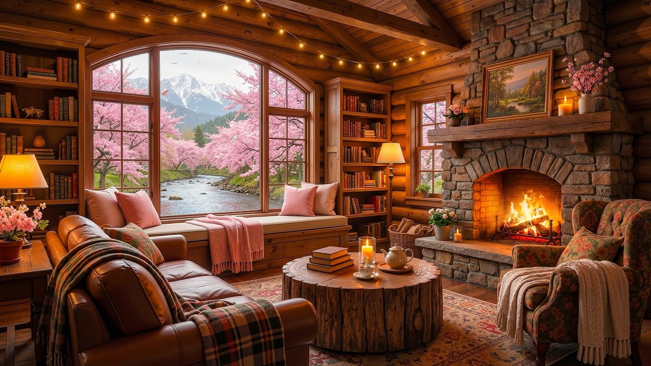 Happy Spring Jazz Music 🌸 Cozy Coffee Shop Ambience & Smooth Jazz Instrumental Music for Relaxing