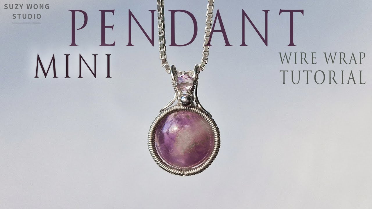 Mini Cabochon Pendant | Wire Wrapped Pendant Tutorial |Simple Pendant |Jewelry Tutorial |How to make