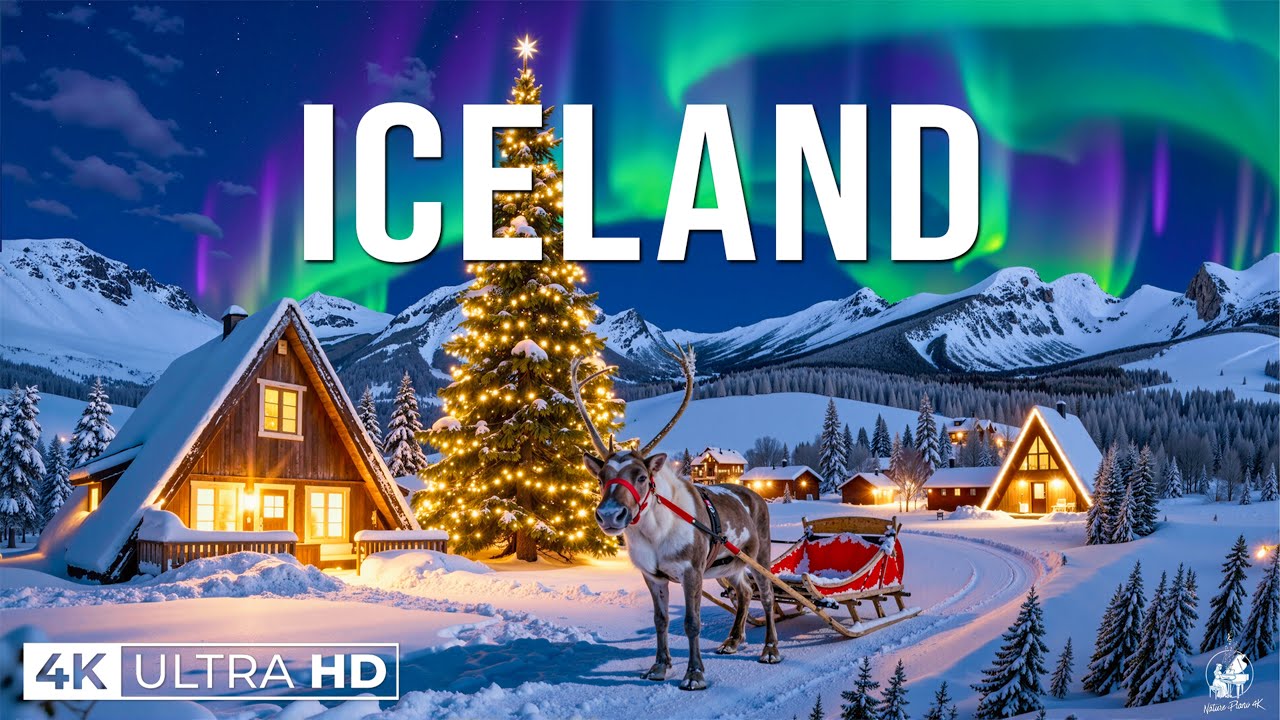 🎄✨ Рождество в Исландии 4K | Волшебные зимние пейзажи и праздничная арктическая атмосфера | 2025