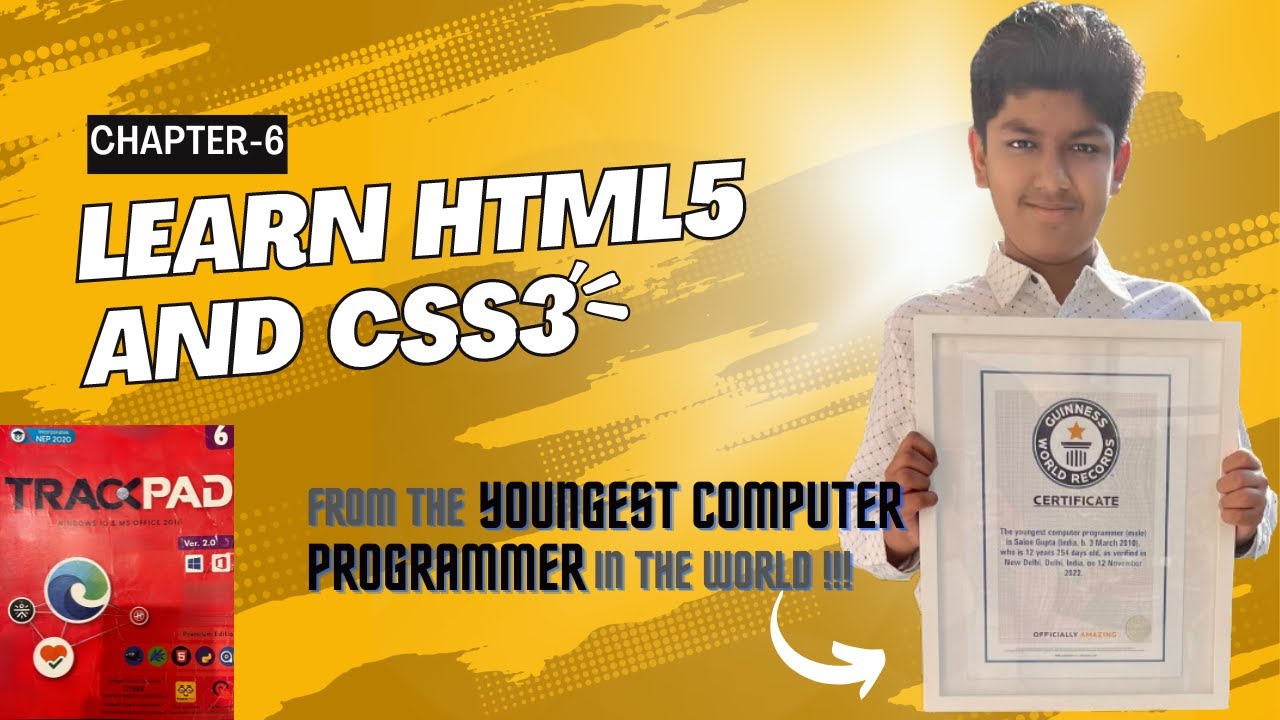 Learn HTML5 and CSS3 | Chapter-6 of Trackpad Computer Book | Class 6