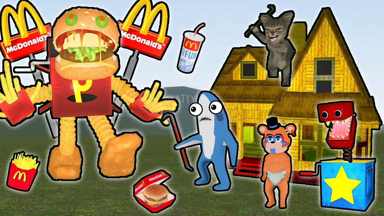BOXY BOO HAMBURGER DE LA MCDONALDS VREA SA IL MANANCE PE DOMNUL MOTAN! DRACULASS SE ASCUNDE IN SCP!