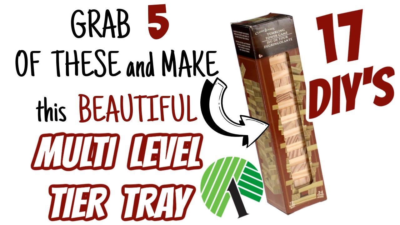 GRAB 5 of these and make this BEAUTIFUL MULTI-LEVEL TIER TRAY + 17 EASY Dollar Tree SUMMER DIY's