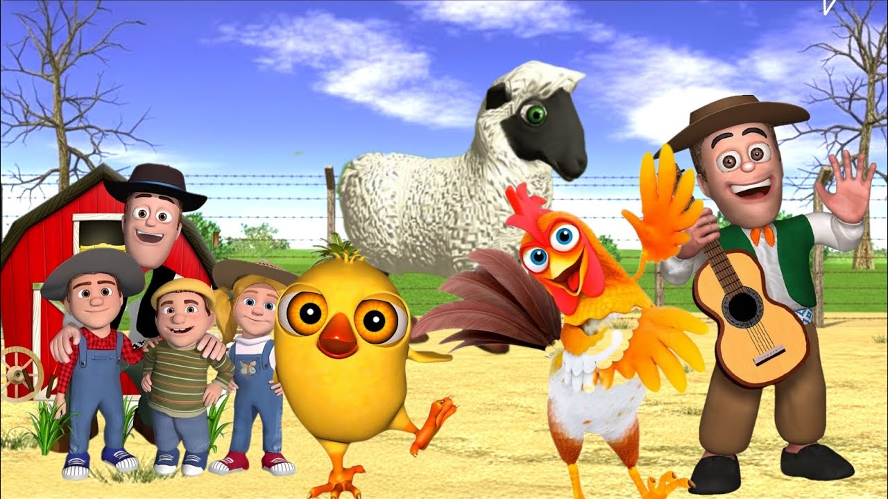 El pollito y el tractor de la granja 3D game pollito pío el Toro se congela jugando 3D