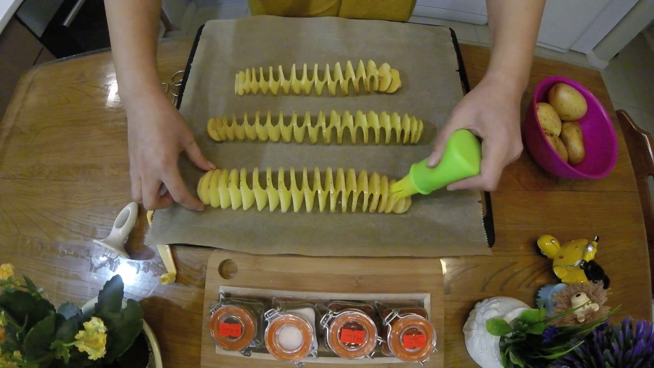 Evde çubukta patates cipsi , fırında patates cips, spiral patates dilimleyici tanıtımı ve kullanımı