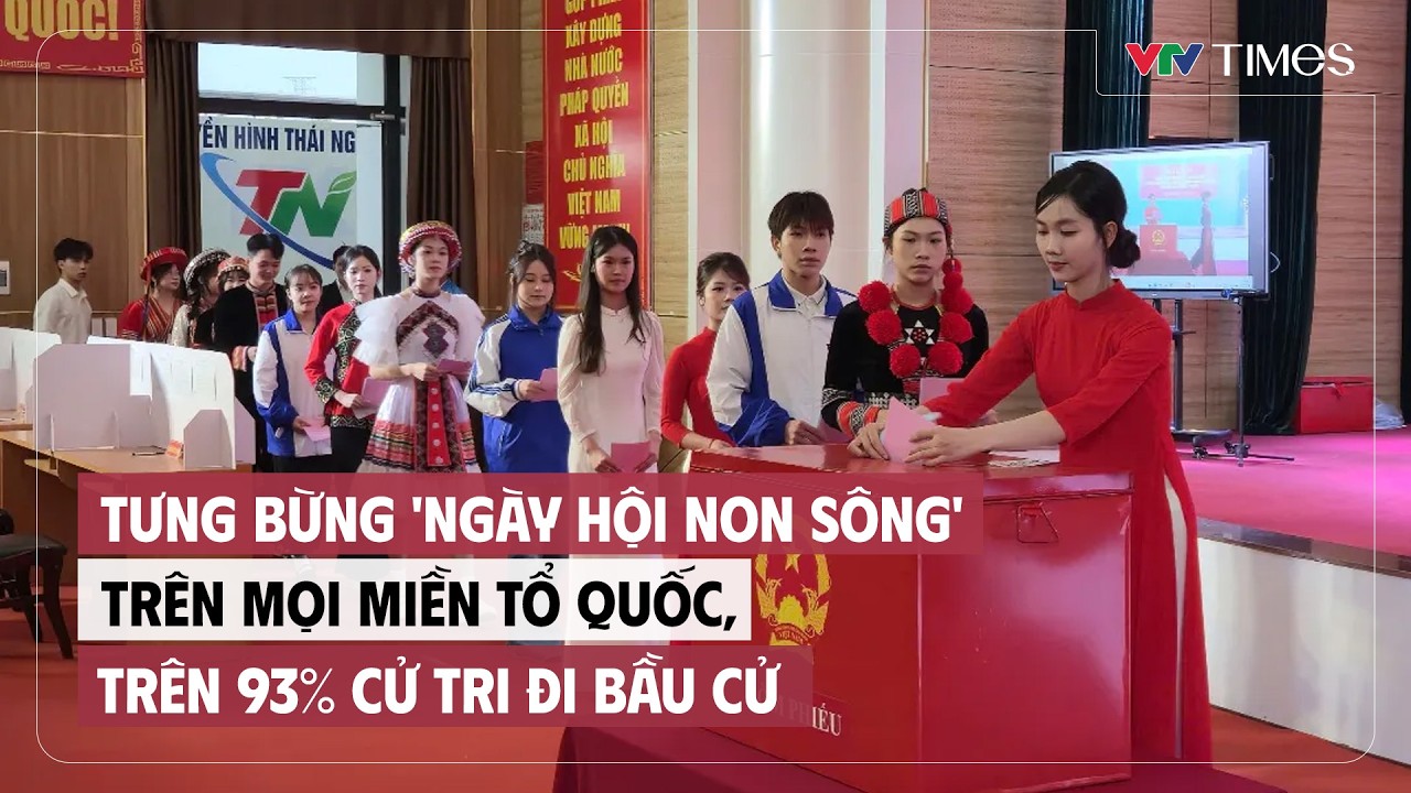 Tưng bừng 'Ngày hội non sông' trên mọi miền Tổ quốc, trên 93% cử tri đi bầu cử | Tin nóng 24h