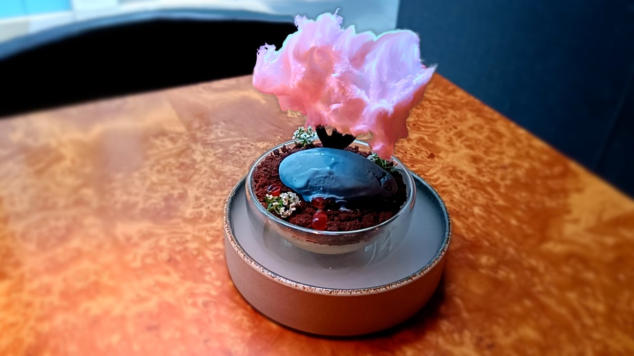 Eating a Cherry Blossom Tree at Tattu in Manchester, UK