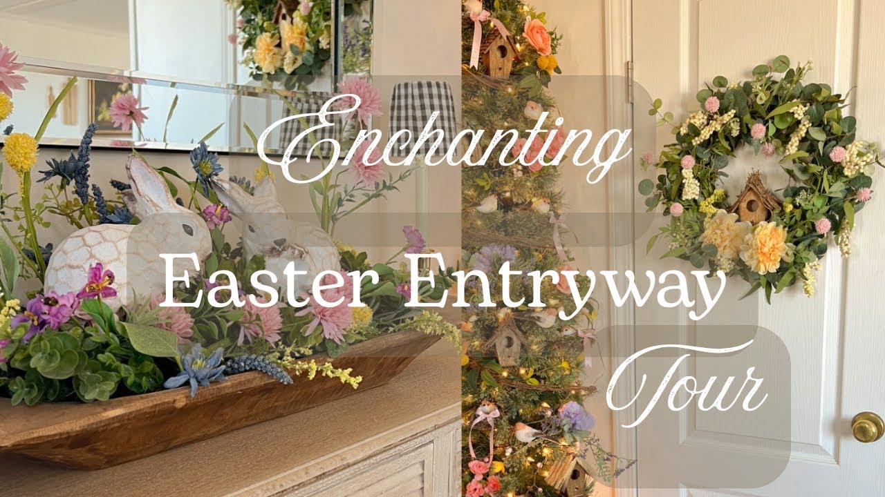 Easter Decor 2025 | Spring Easter Entryway TOUR | Maximalist Decor