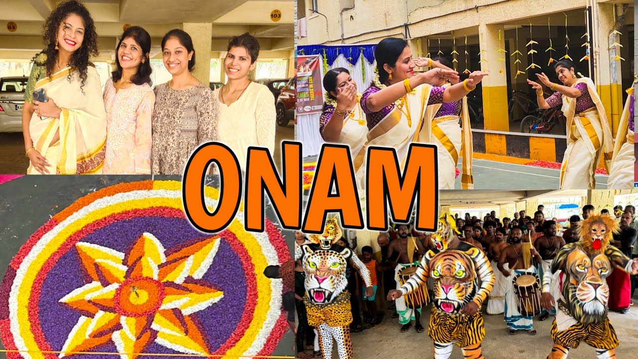 Onam In Bangalore | Onam In Hindi | Kerala Culture, Pookalam, Thiruvathira, Tiger Dance, Pulikali