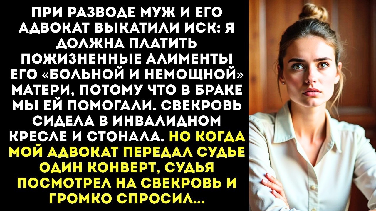 «Ты будешь платить алименты моей матери!» — заявил муж при разводе прямо в зале суда