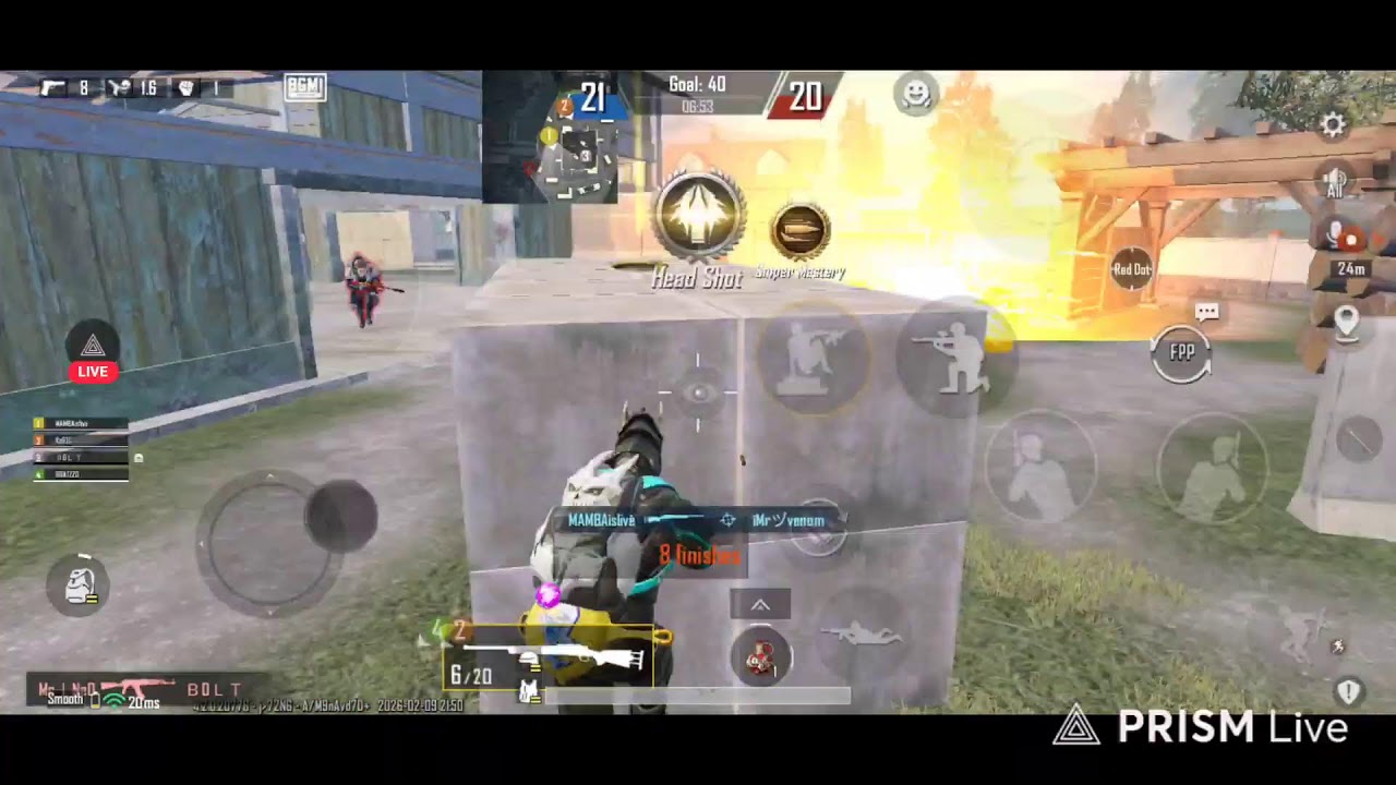 Live streaming of MAMBA GAMING