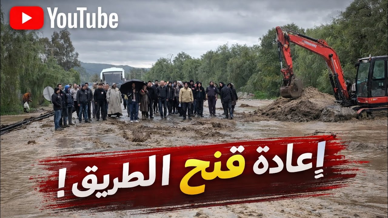 إعادة فتح الطريق الوطنية رقم 8  بين فاس و تاونات ، بعد ساعات من قطعها بسبب ارتفاع منسوب واد اللبن!