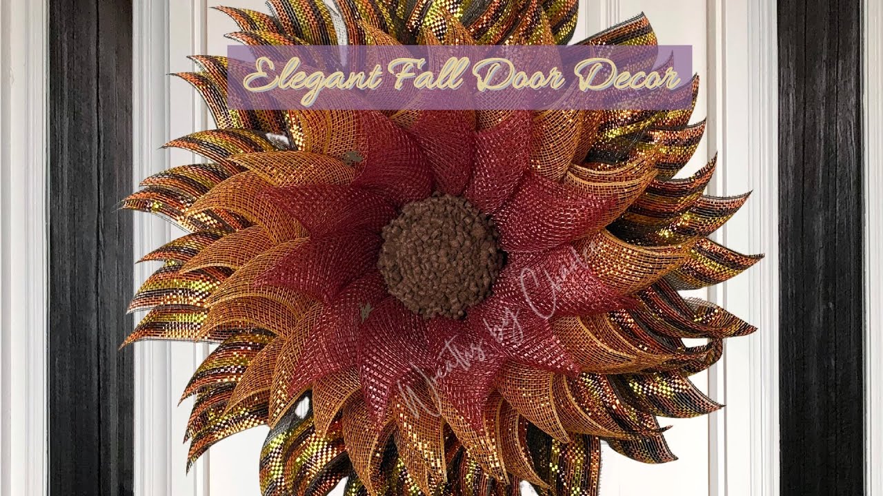 Elegant Fall Door Wreath | Mesh Petal Design Tutorial