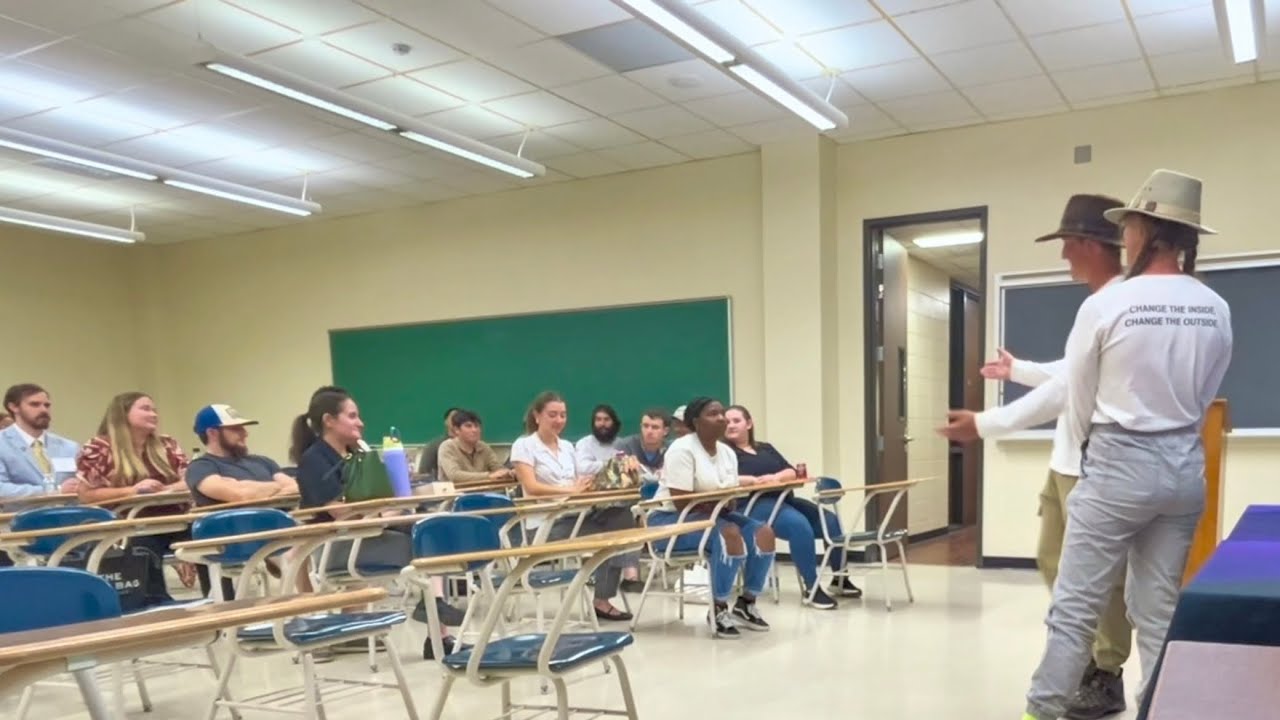 Walking America Couple Speaks at McNeese State!