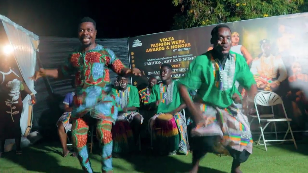 NUTIFAA Cultural Troupe Doing The Borborbor Dance at Volta Fashion Week 
