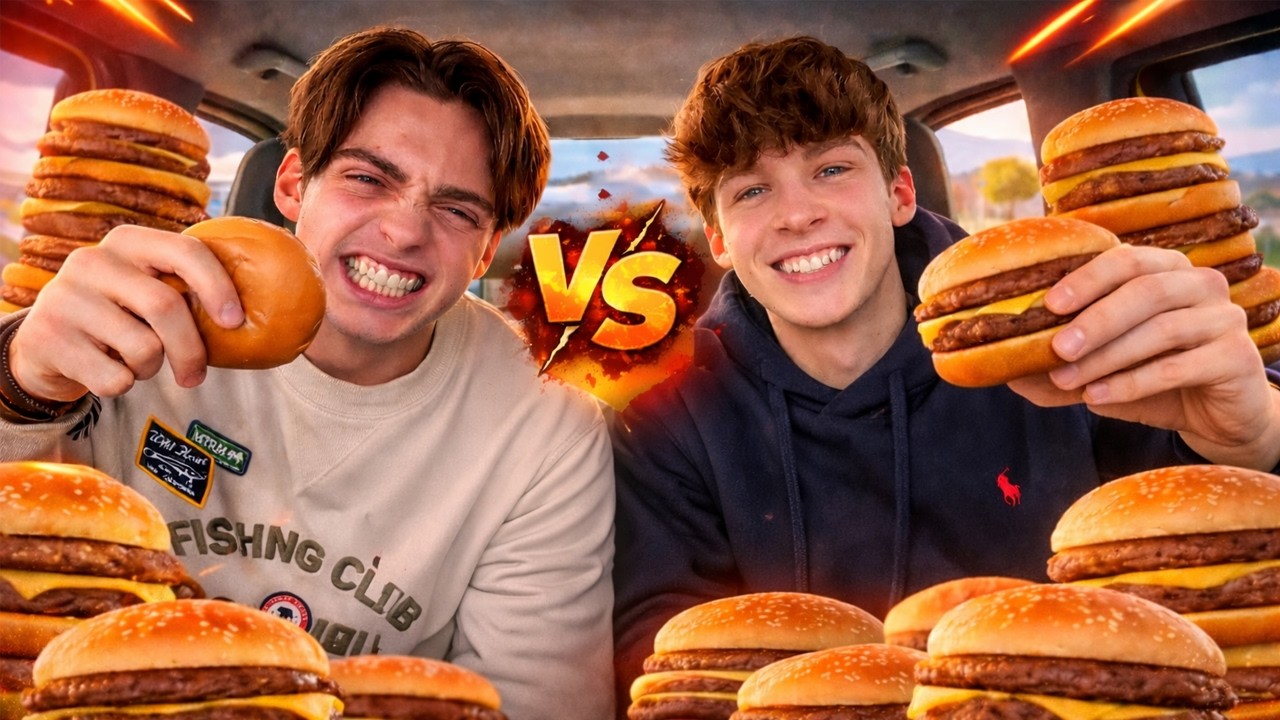 SFIDA: chi mangia più hamburger McDonald's?🍔🔥(FINISCE MALISSIMO🤮)