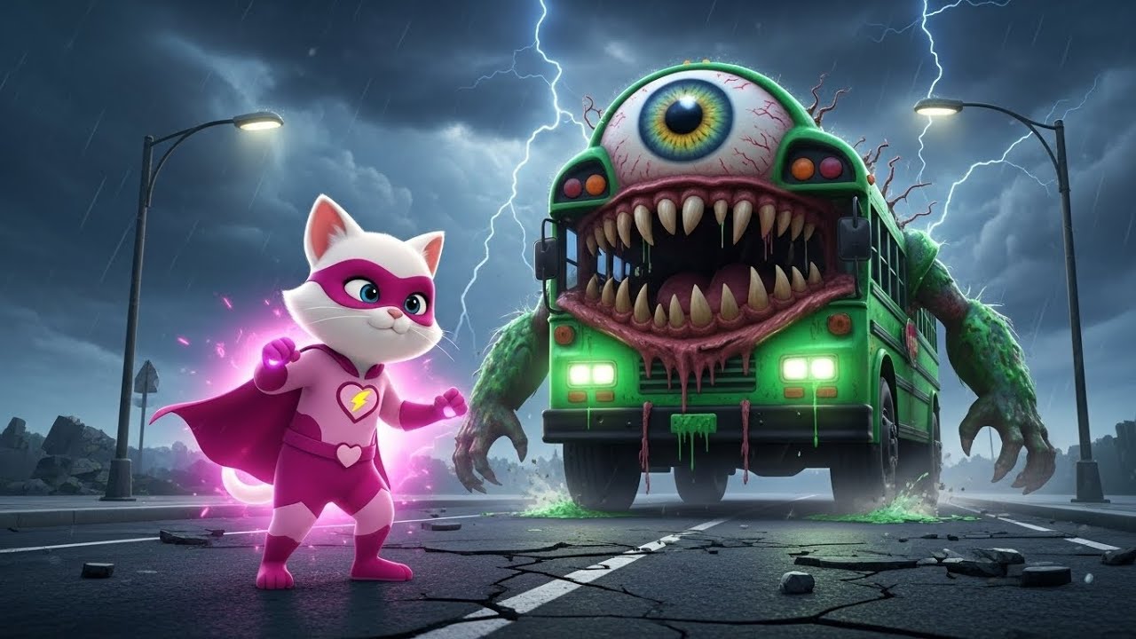 🐱🎒🚌 The Kitten’s School Bus Trip Took a Shocking Monster Turn! | AI Cat Story (EP24)