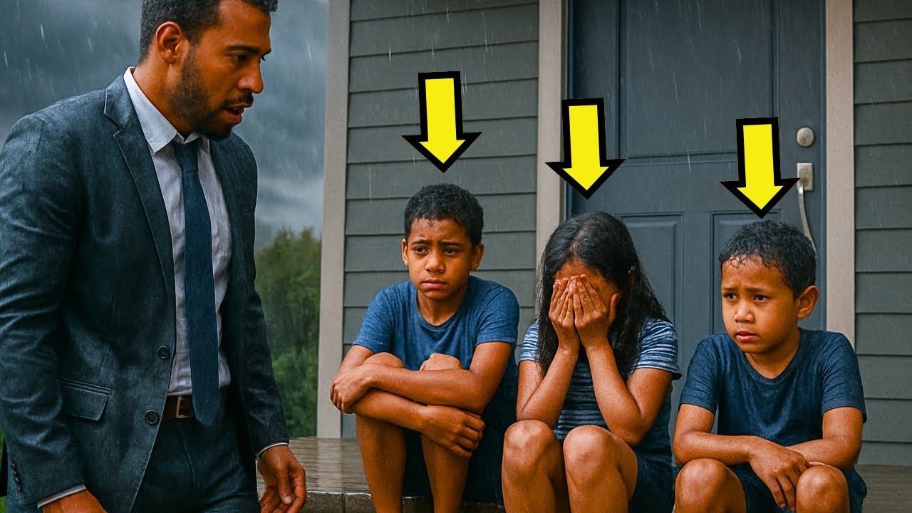 EMPRESARIO LLEGA A CASA Y VE A SUS HIJOS SOLOS EN LA TORMENTA… UNA CARTA EN LA MESA