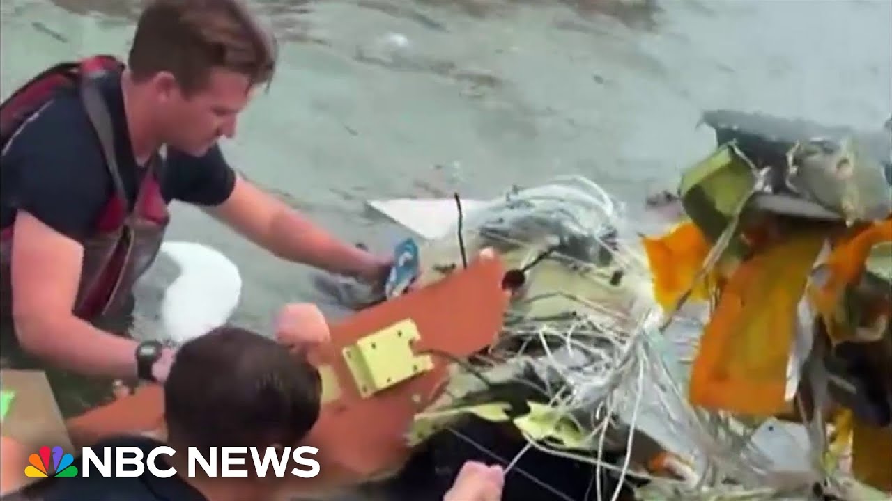 New video shows dramatic rescues after plane crash