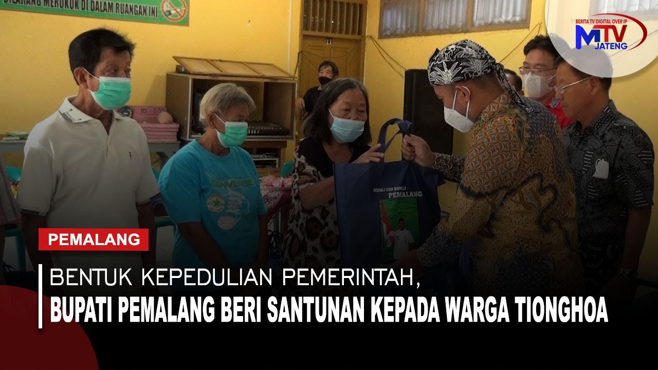 Bentuk Kepedulian Pemerintah, Bupati Pemalang Beri Santunan Kepada Warga Tionghoa