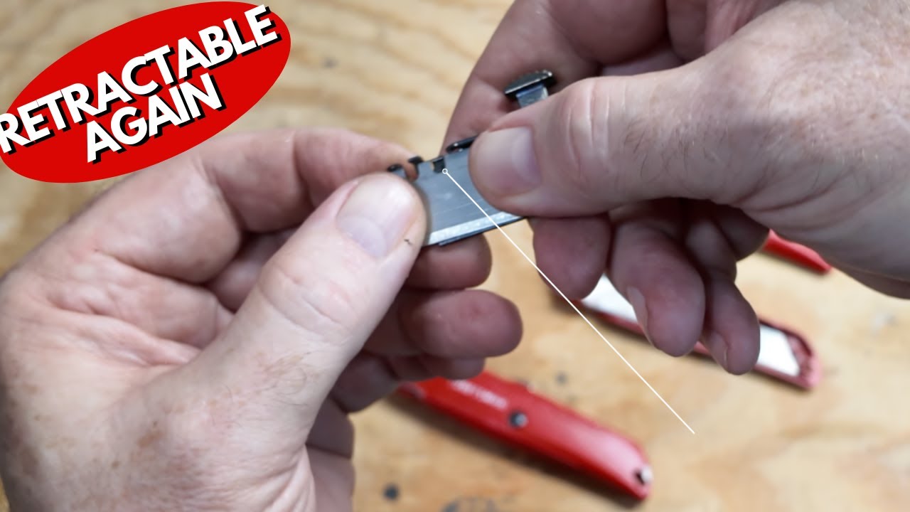 Utility Knife Box Cutter Blade Replacement - Retractable Again