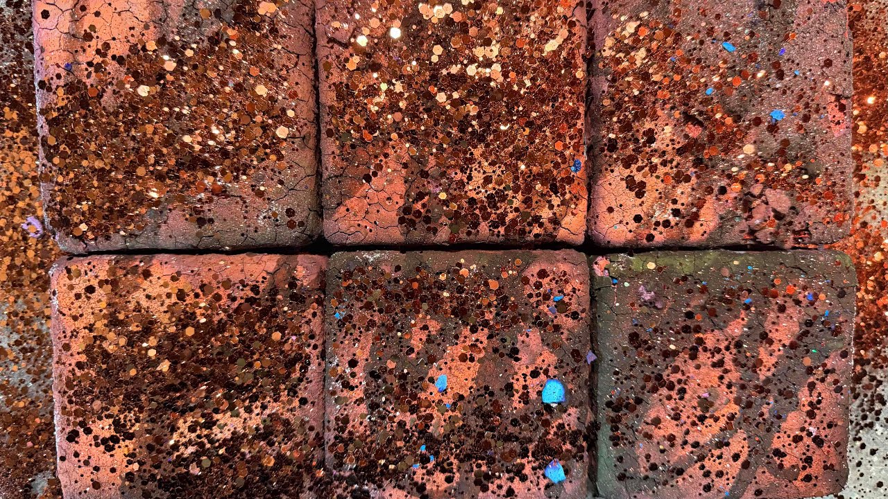 Brown Pasted Blocks and glitter ✨ GYMCHALK •ASMR •CRUSHING •GYMCHALK CRUSHING 