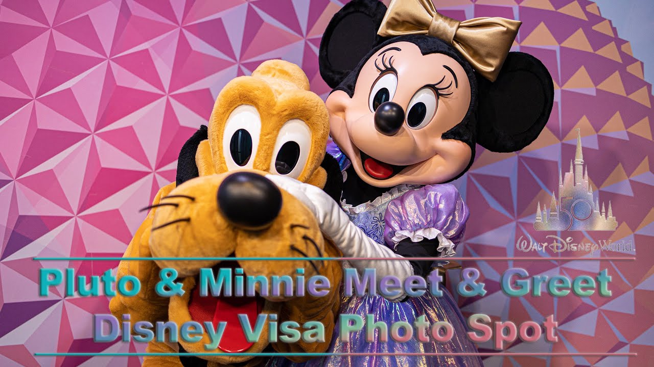 8K Epcot Disney Visa Photo Spot Minnie Mouse & Pluto Meet & Greet VR180 3D