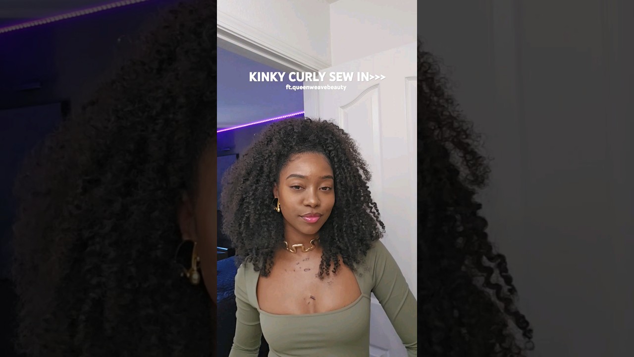 Kinky Curly SEW IN от Queen Weave Beauty ✨️ ##curlysewin #curlyweave #queenweavebeauty #curlyhair
