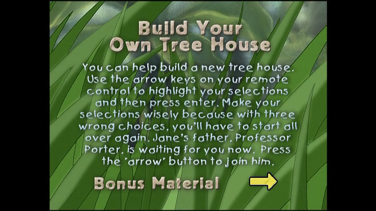Tarzan & Jane - Set Top Game - Build Your Own Tree House