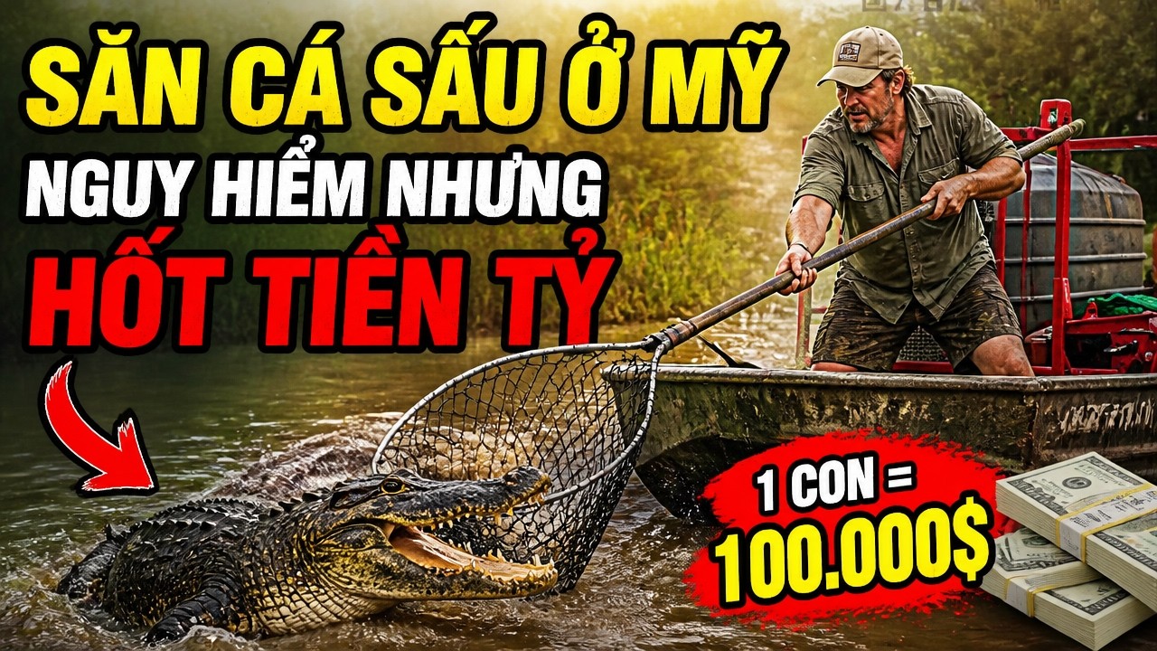 Full Video Nghề Săn Cá Sấu Ở Mỹ - Nguy Hiểm Nhưng Hốt Tiền Tỷ || Gấu Ca Review