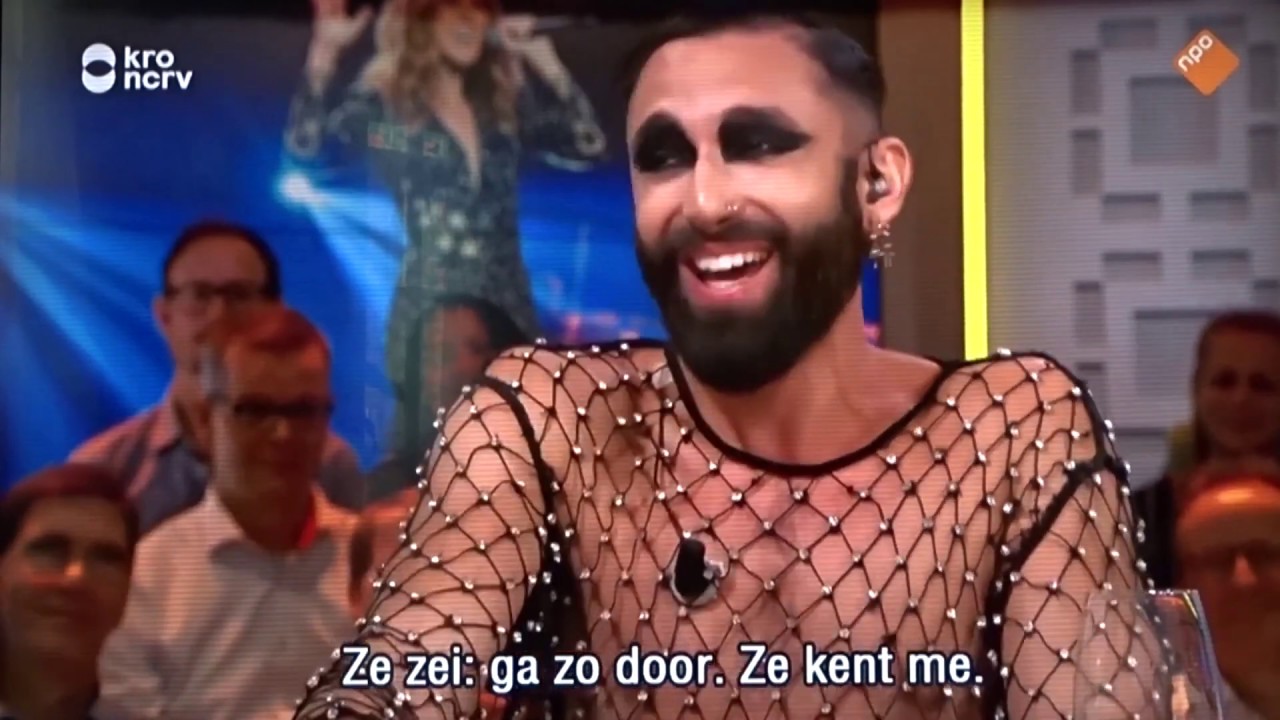 Conchita Wurst is a guest at Jinek Talk Show - NPO1 - 02.08.2019