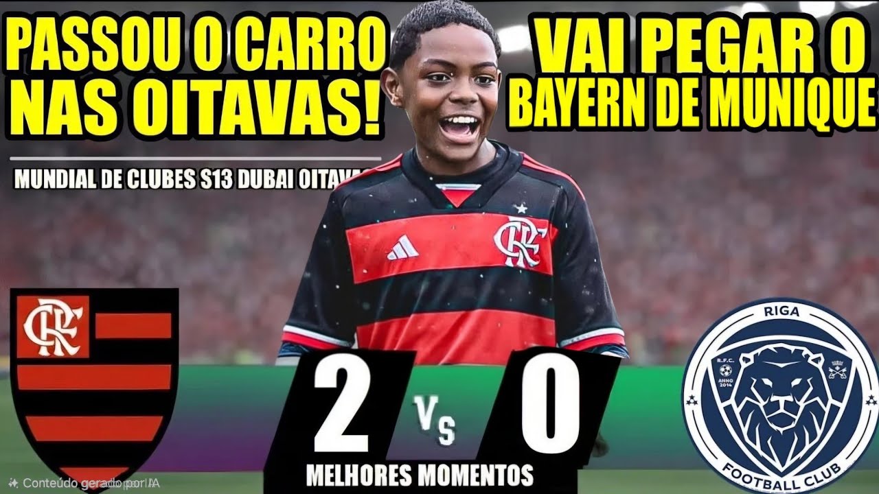 MELHORES MOMENTOS - FLAMENGO 2x0 RIGA - MUNDIAL SUB-13 DUBAI OITAVAS DE FINAL GOLS ENZO GABRIEL 2x