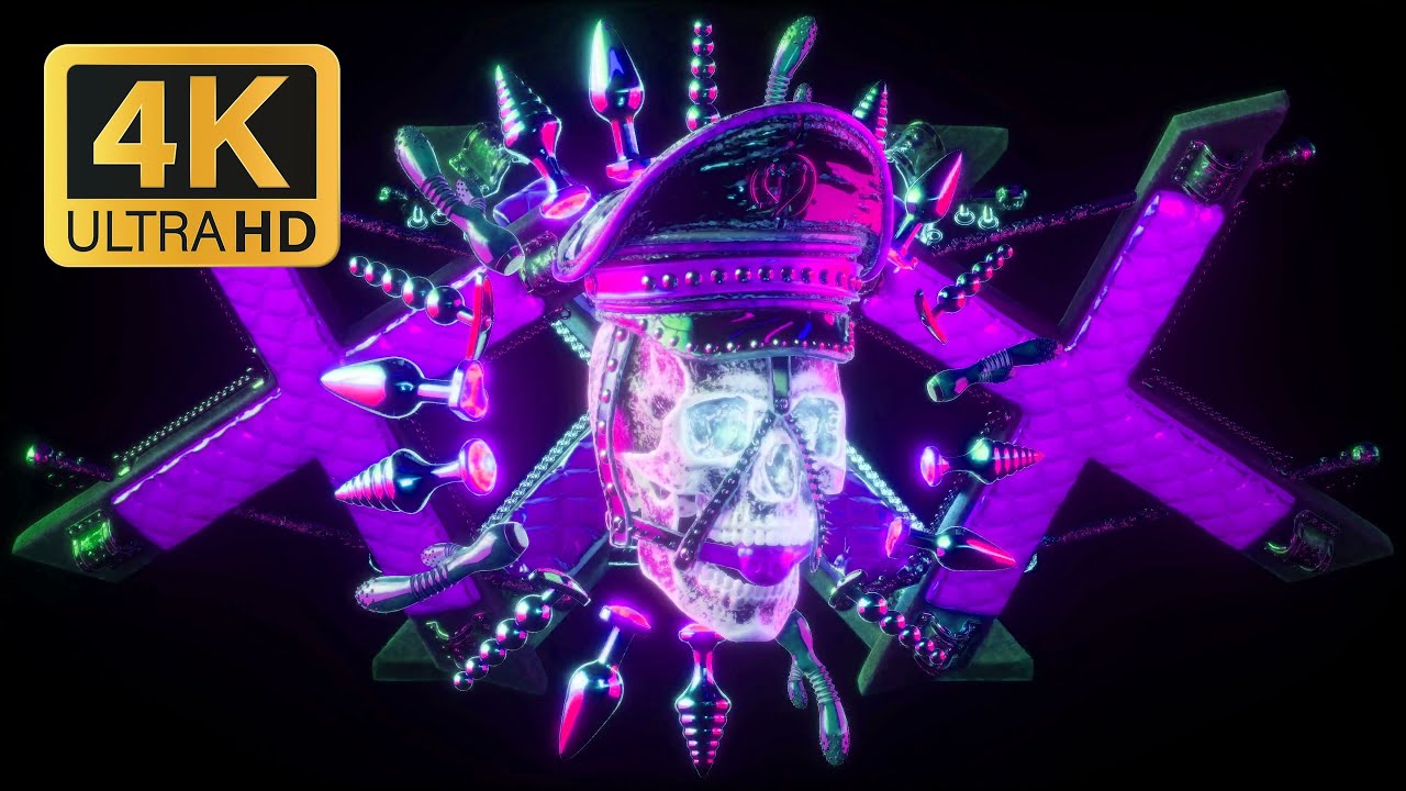 [4K] 4K Screensaver - BDSM Skull Hat | 6 Hours - Background Free Download