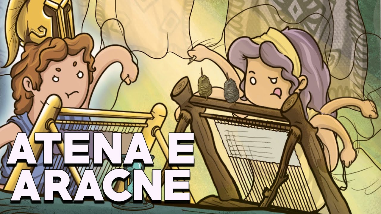 Atena e Aracne: La Ragazza che sfidò una Dea - Mitologia Greca - Storia e Mitologia Illustrate