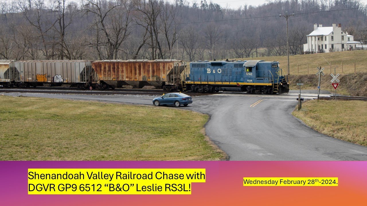 4K! Shenandoah Valley Railroad Chase! 2 28 24!