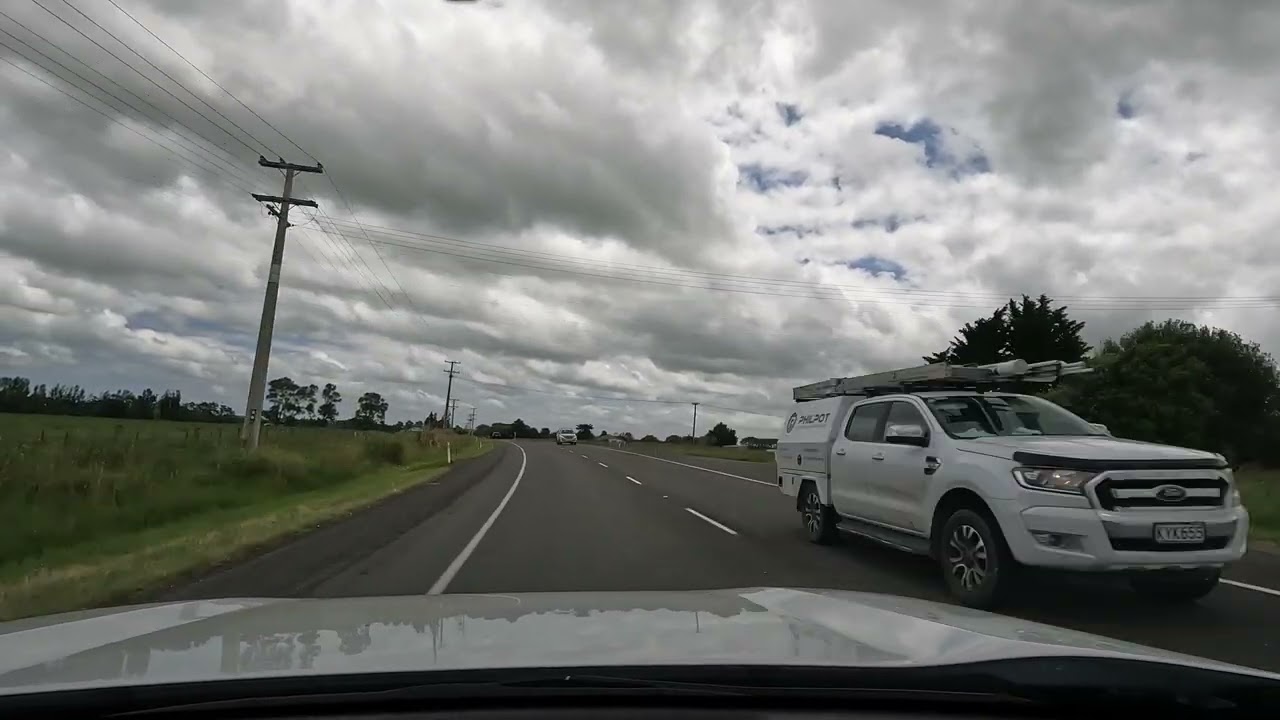 Driving with the Mountain, New Zealand. Palmerston North to New Plymouth
