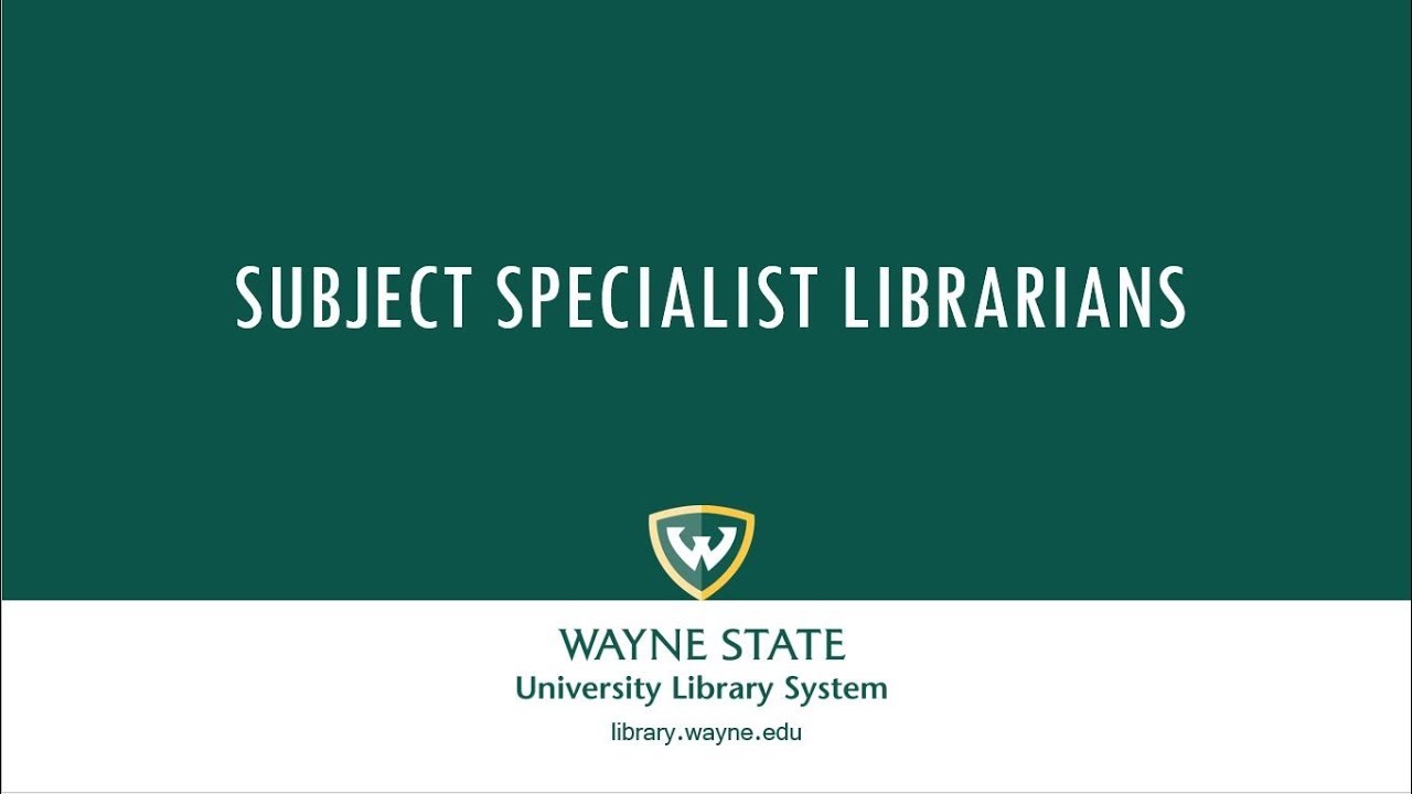 Subject Specialist Librarians