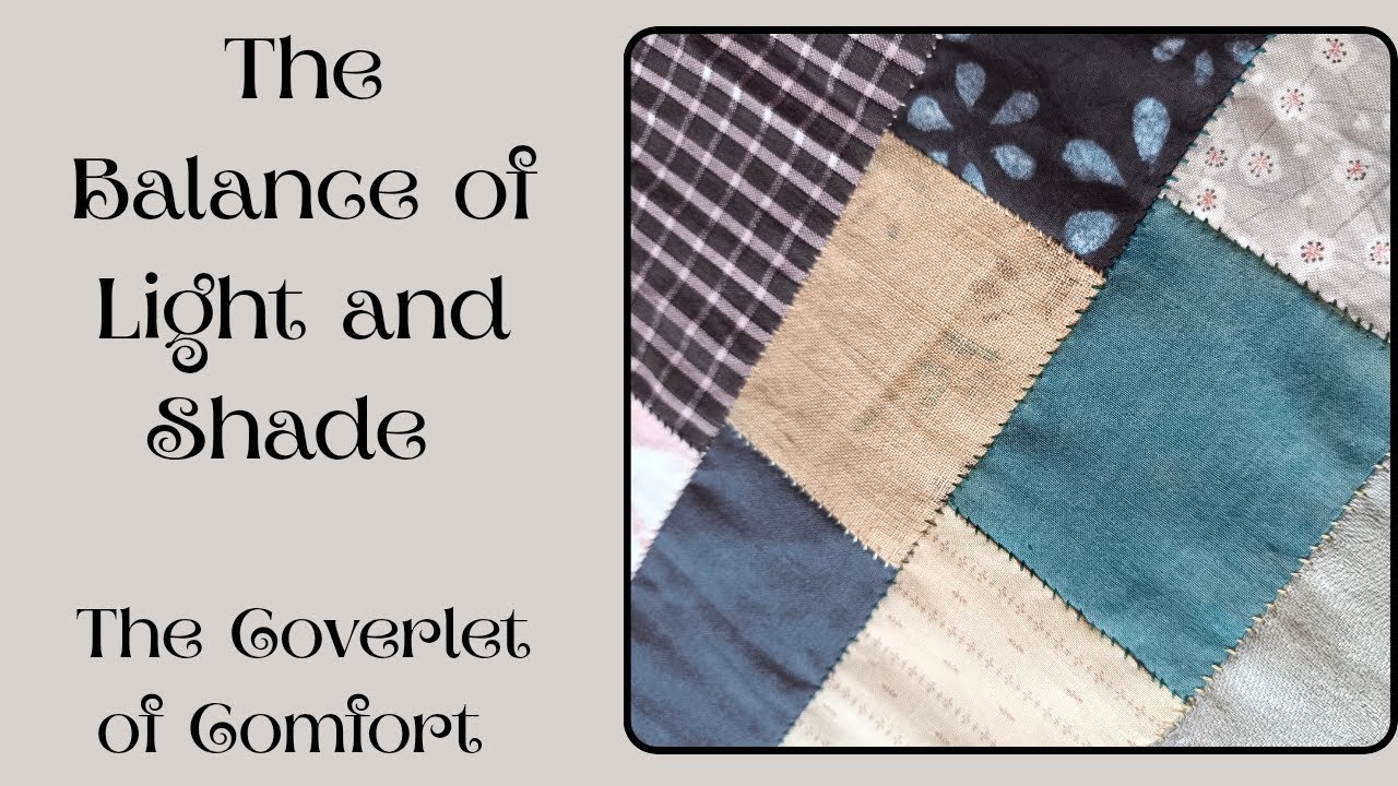 Wonky chequerboard hand stitched scrappy patchwork 