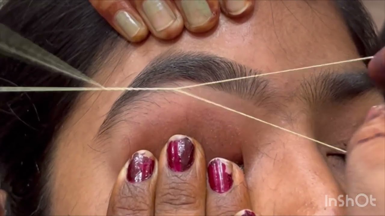 How to make eyebrow threading/eyebrow threading/eyebrow shape