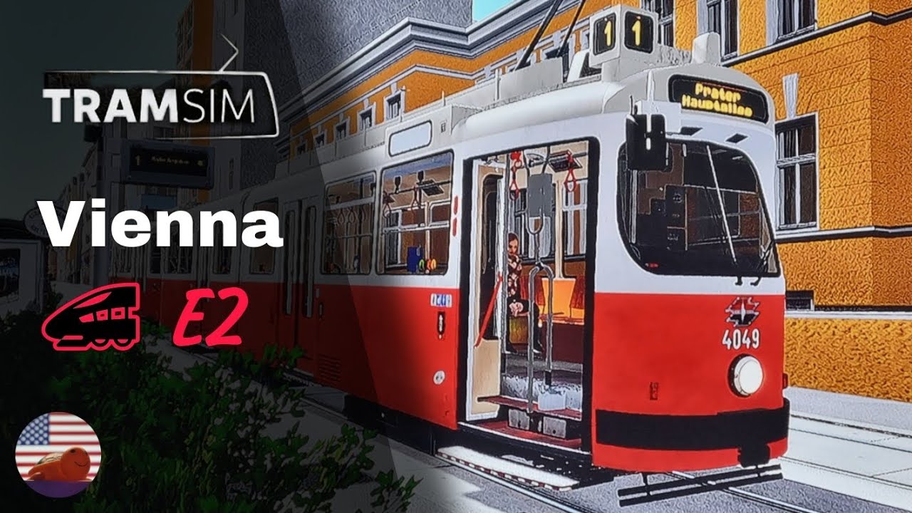 Виртуальная поездка по Вене: Трамвай E2 на маршруте 1 в Tramsim