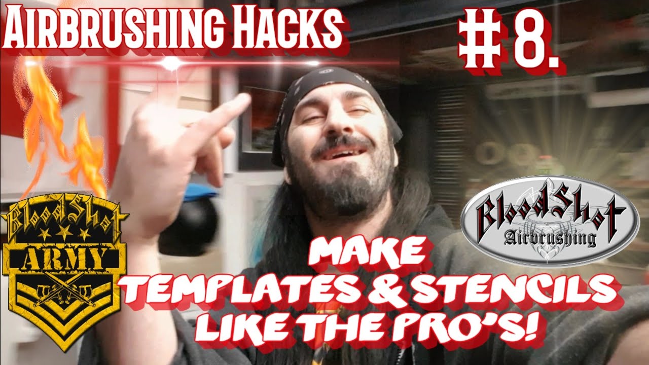 Cheap Effective Airbrushing Hacks #8 Making Professional Quality Templates, Stencils & Shields!